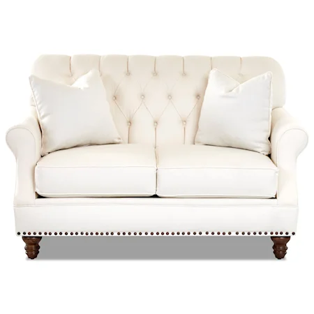 Traditional Loveseat w/ Nailheads